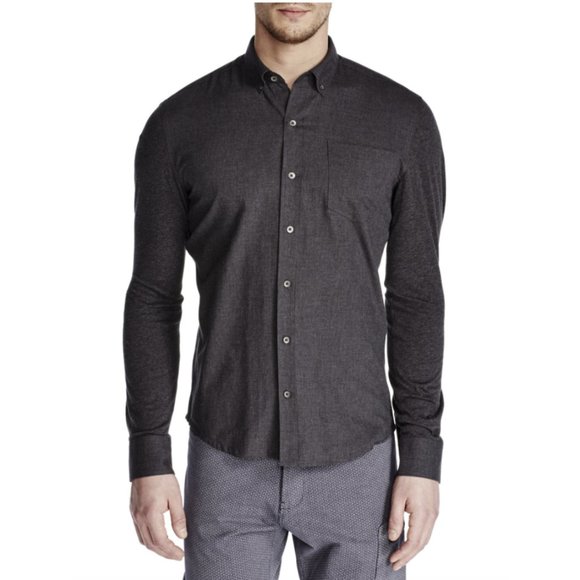 NWT WRK Solid Heather ReWorked Shirt in Charcoal - Picture 1 of 4